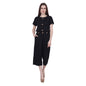POPWINGS Casual Black Rayon Culottes with top for Women, Jumpsuit