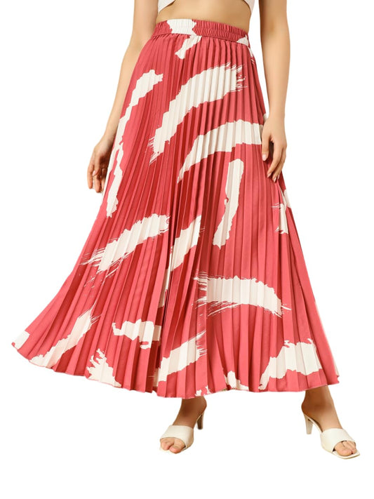Kzully Polyester Western WomenS Skirts Peach