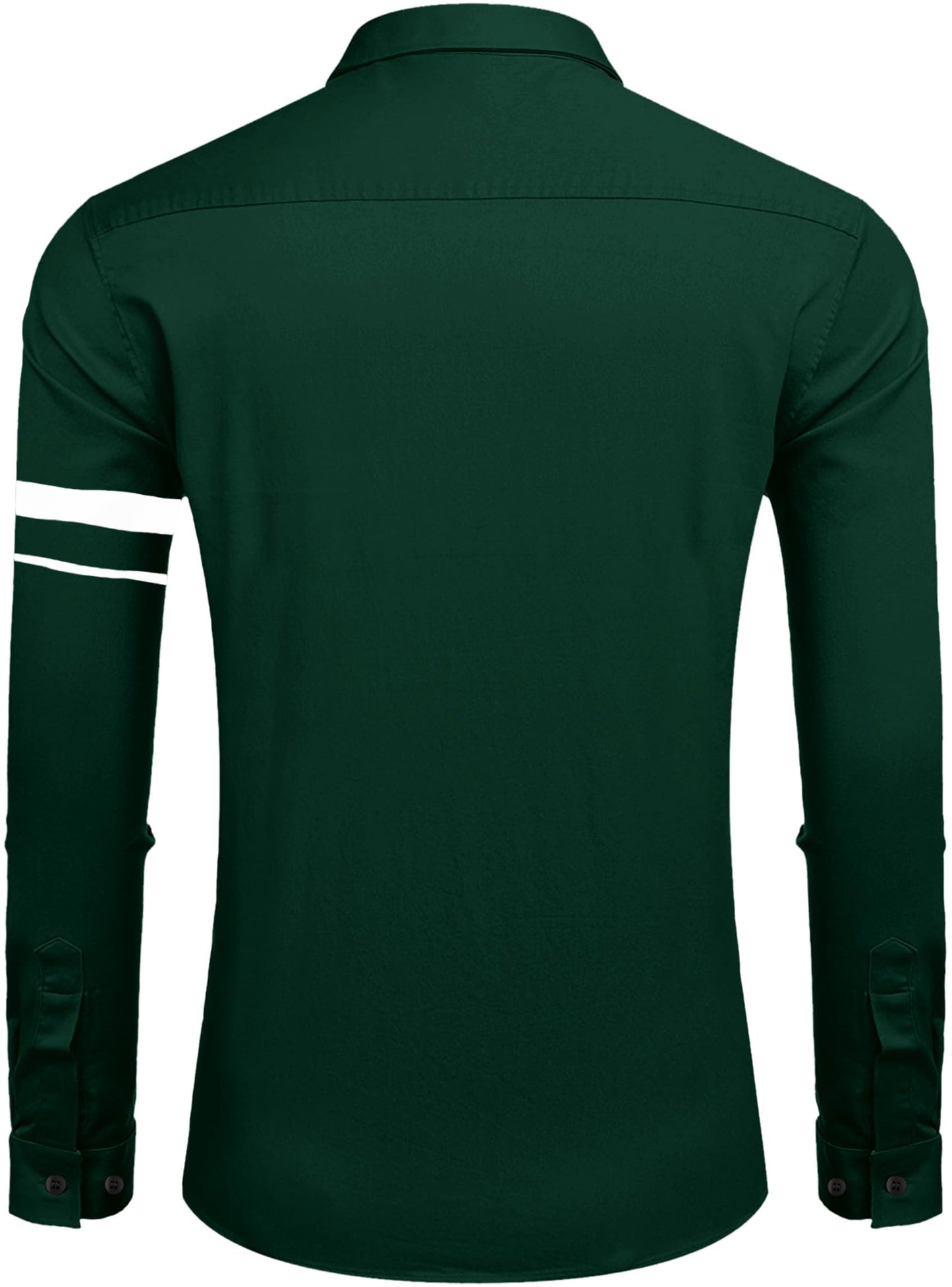Bellstone Mens Solid Regular Fit Shirt (B-8200_Dark Green