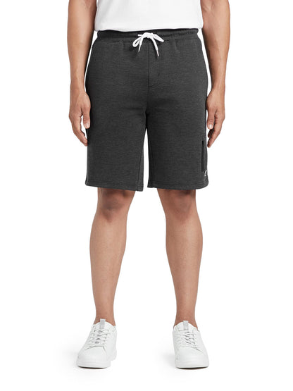 XYXX Athleisure Mens Cotton Melange Shorts | Ultra-Smooth Casual Everyday Wear | Tailored Relaxed Fit Solid Hype Shorts with Zi