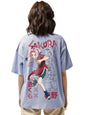 Bewakoof Official Naruto Merchandise Womens Graphic Printed Oversized Fit Half Sleeve Round Neck Cotton Jersey T-Shirt_651105_P