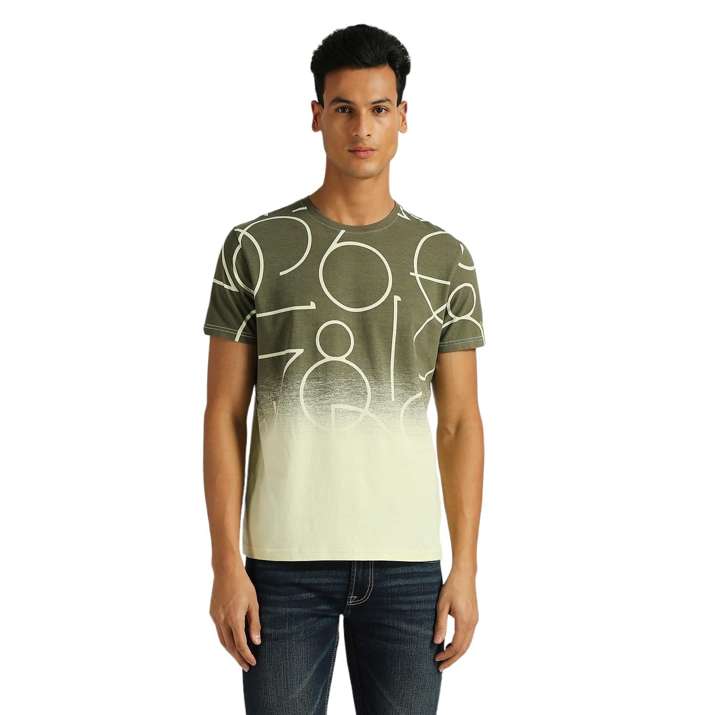 Pepe Jeans Santino Ombre Printed Tee Military Green
