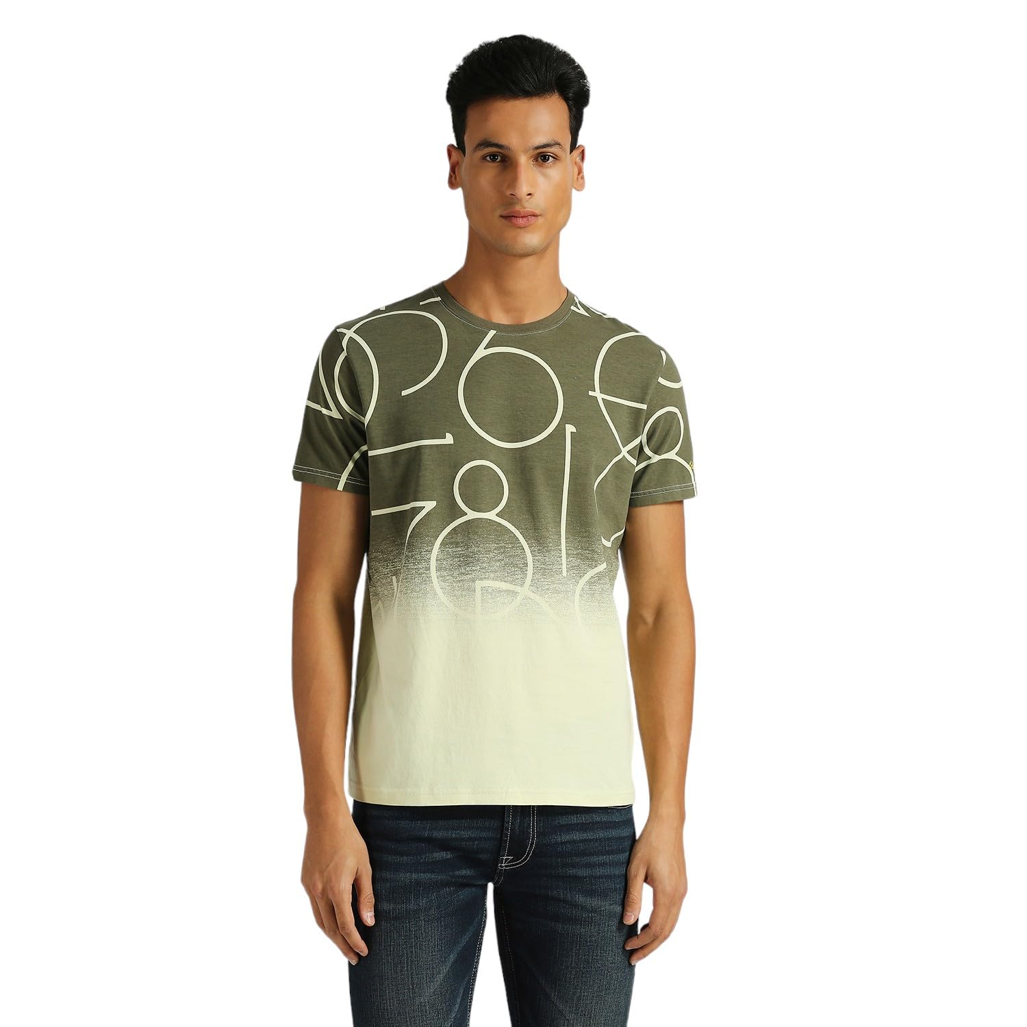 Pepe Jeans Santino Ombre Printed Tee Military Green
