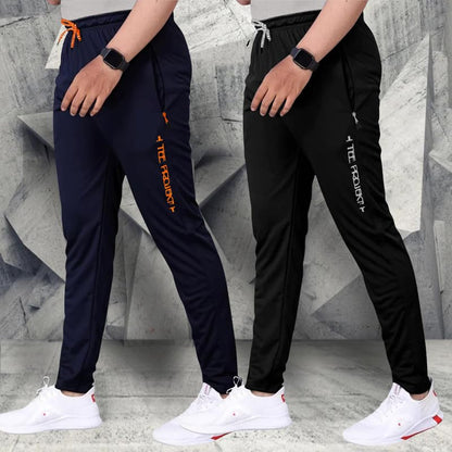 Tee Projekt Lycra Combo Soild & Zippered Pockets Style Regular Fit Track Pant for Men Jogger, Gym Wear, Yoga