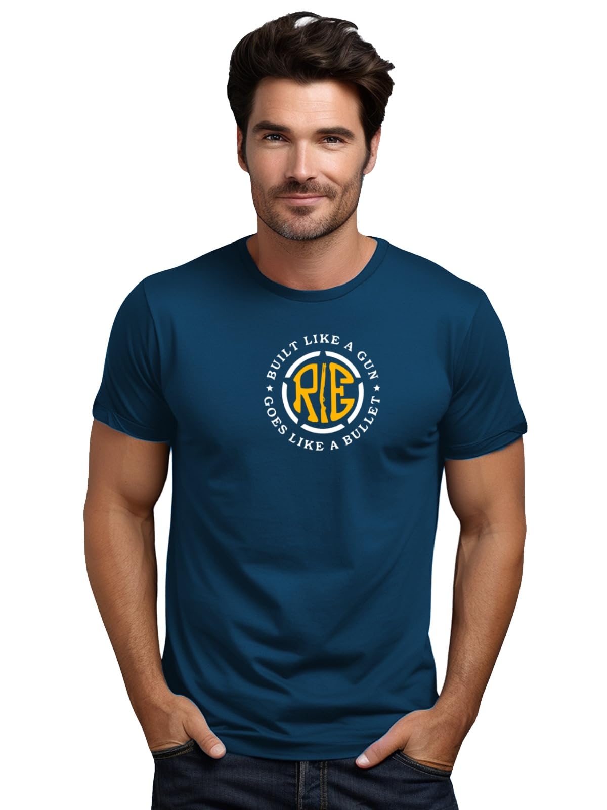 ADRO Tshirt for Men | Printed T Shirt for Men | 100% Cotton T-Shirt |Printed T Shirt | T-Shirts | RN24-BUL-SB