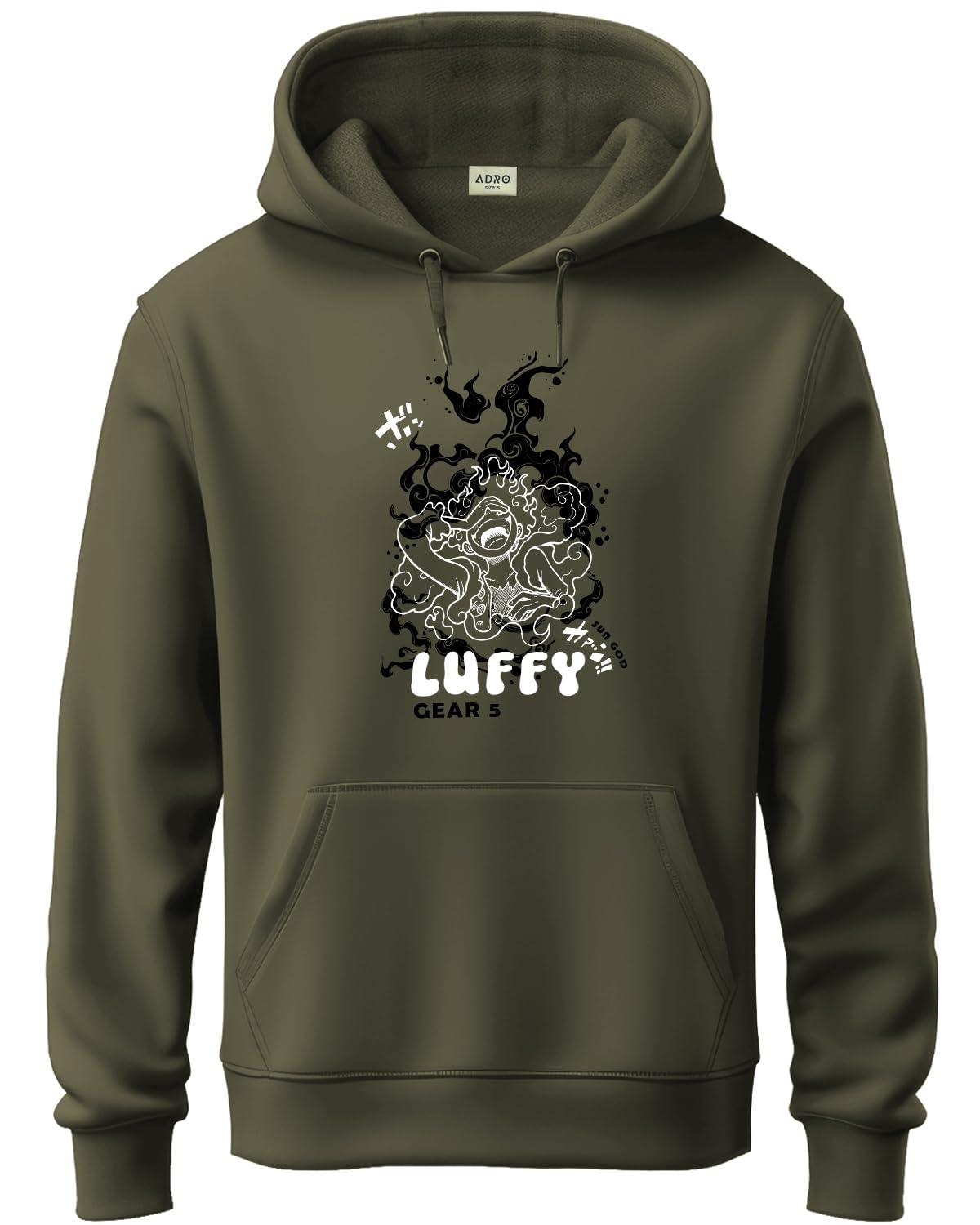 ADRO Hoodies for Men | Printed Hoodie for Men | Cotton Hoodie | Luffy Hoodie Gear 5 | Sweatshirt for Men | Anime Hoodie | H24-LU
