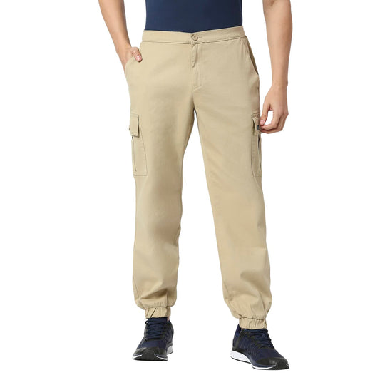 Thomas Scott Mens Solid Slim Fit Trouser Khaki