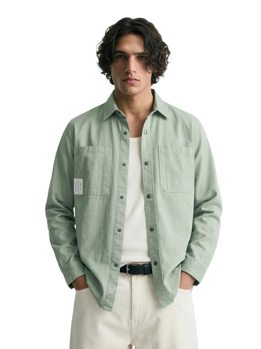 The Indian Garage Co Mens Regular Fit Solid Cutaway Collar Full Sleeves Casual Overshirt Sweater