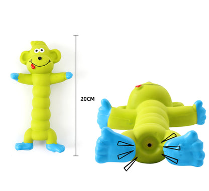 Foodie Puppies Interactive Latex Squeaky Chew Dog Toy - (Green Monkey, 20Cm) | Small To Medium Dogs & Puppies | Durable, Rubber,