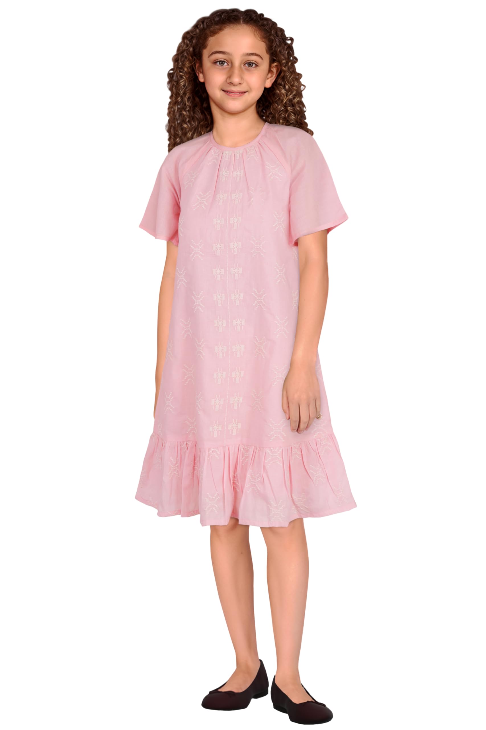 Allen Solly Women Regular Fit Casual Cotton Half Sleeve Short Sleeve Dress