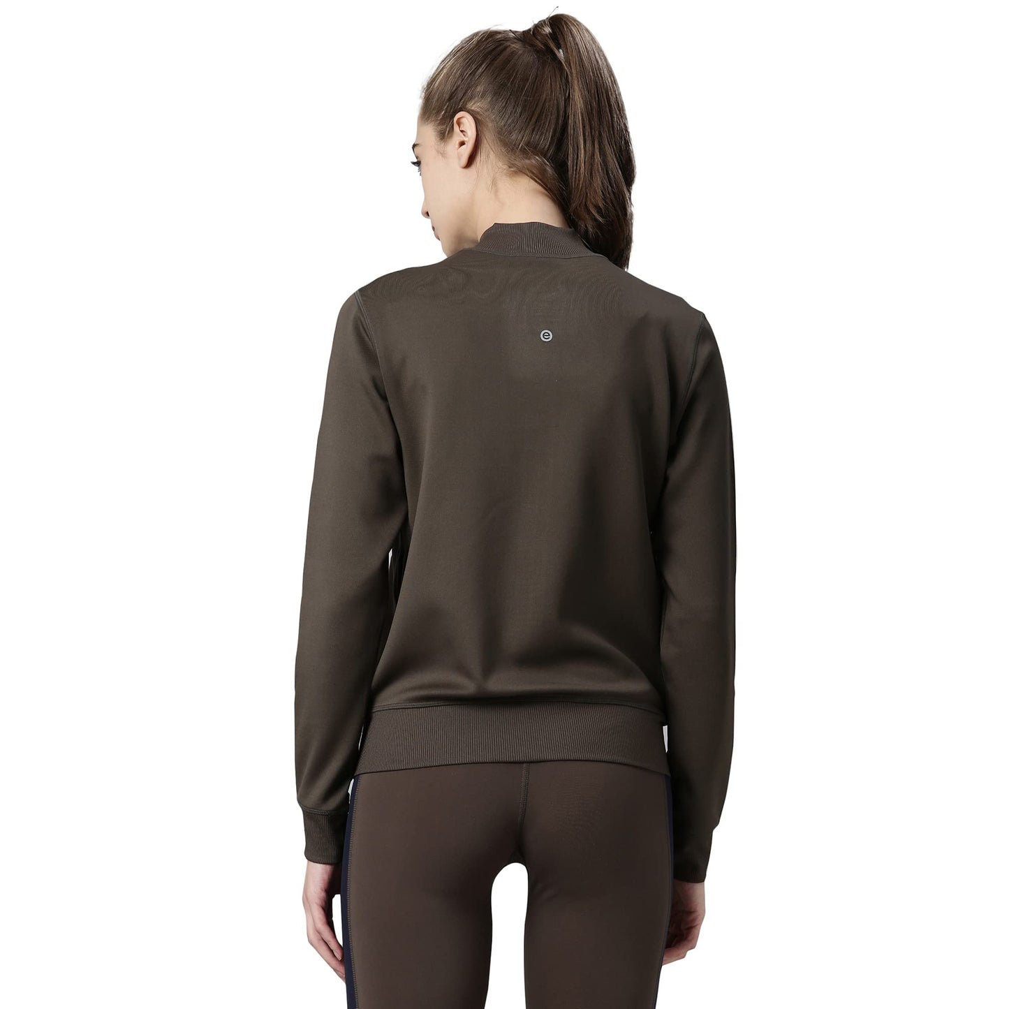 Enamor Athleisure A901 Relaxed Fit Bomber Jacket for Women|Breathable Antimicrobial Quick Dry 4-way Stretch Scuba Fabric Jacket