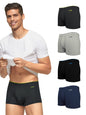 XYXX Mens Underwear Uno IntelliSoft Antimicrobial Micro Modal Trunk Pack of 5 (Dress Blue ; Coral Grey ; Black ; Heather Grey ;