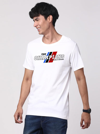 ADRO Men's Graphic Printed 100% Cotton T-Shirt - Regular Fit, Printed T-Shirts for Men (RN24-CMP-WH_White)