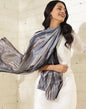 Fabindia Grey Viscose Blend Printed Stole