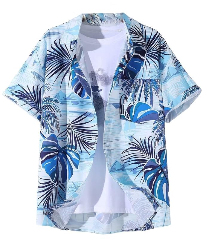 LERIYA FASHION Regular Fit Shirt for Men || Rayon Tropical Printed Shirts for Men || Summer Wear Shirt for Men || Perfect for Ou