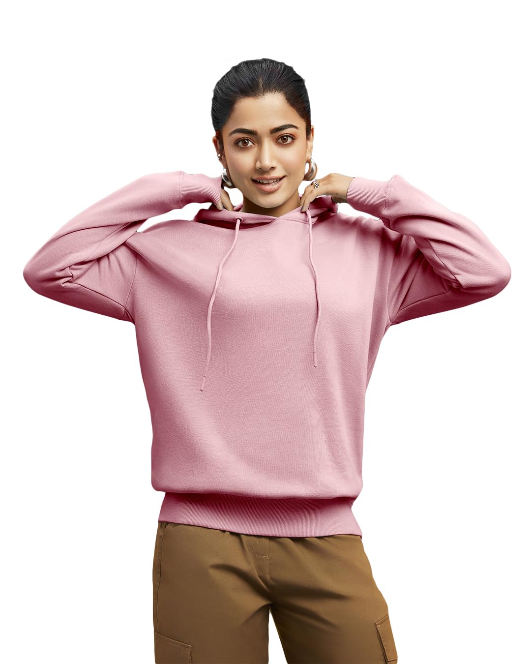 Bewakoof Heavy Duty 1.0 Womens Solid Oversized Fit Full Sleeve Fleece Hoodies
