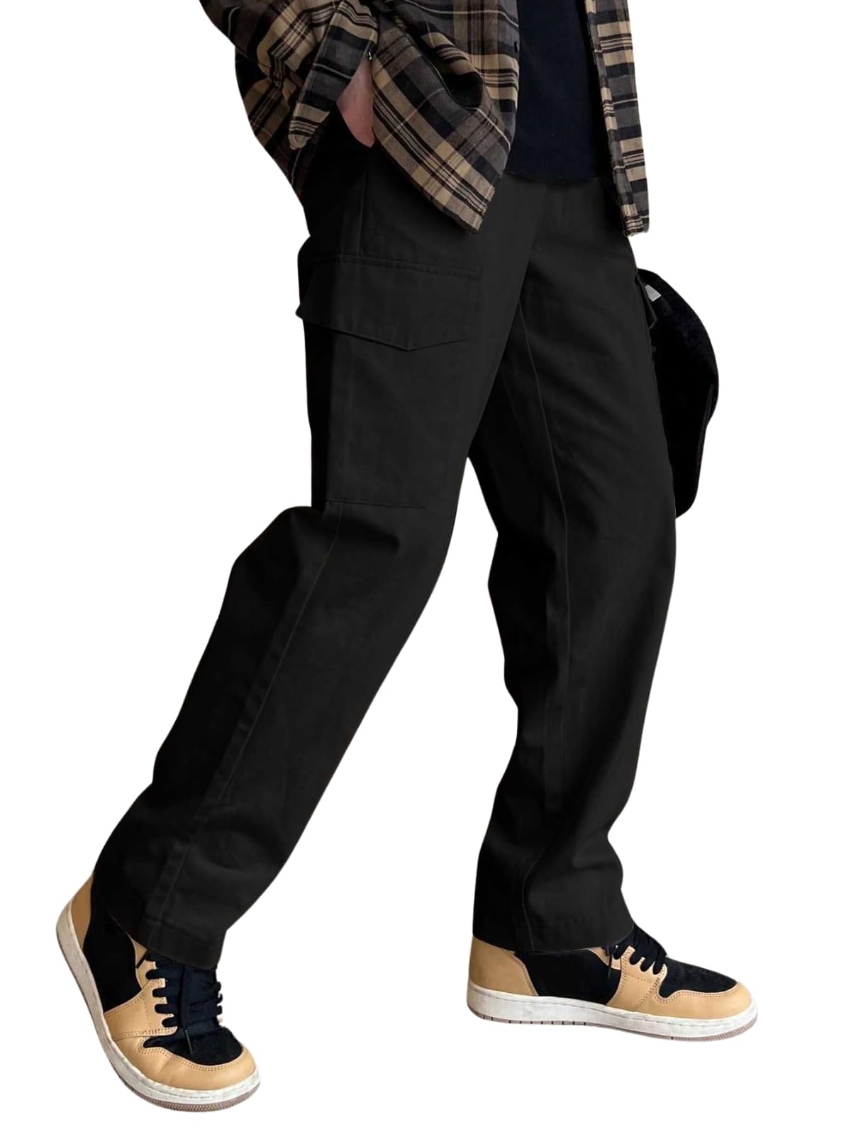 Greciilooks MenS Regular Casual Pants (Gl-Tp-1079_Black