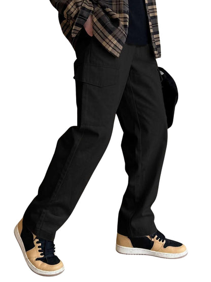 Greciilooks MenS Regular Casual Pants (Gl-Tp-1079_Black