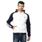 Pepe Jeans Mens Escander Colourblock Zip Thru Hooded Sweatshirt, White,L
