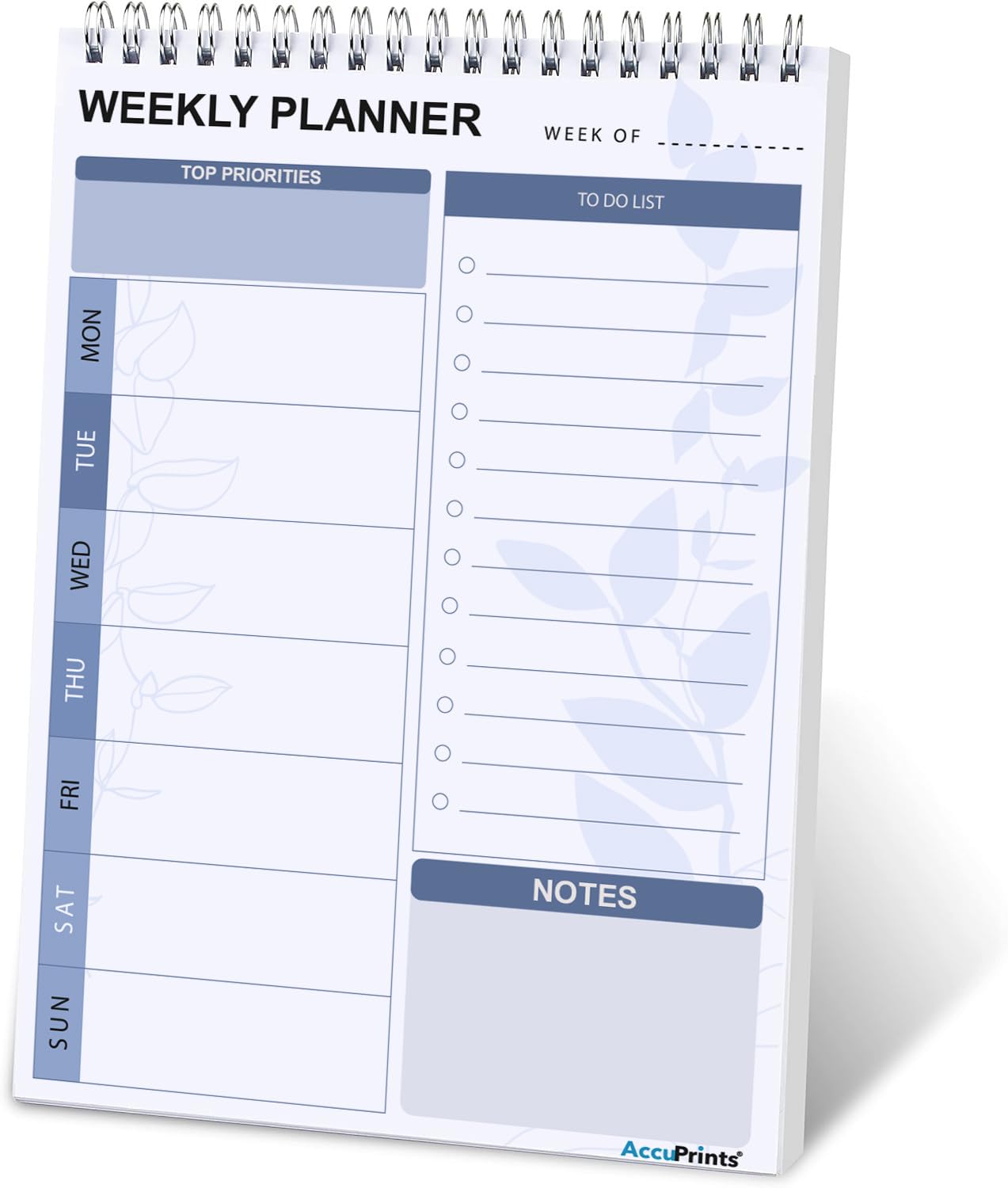Accuprints A5 To Do List Notepad - Daily Planner Undated 50 Sheets/100 Pages Tear Off, 5.8 X 8.2 | Planning Memo Pad | Checklist