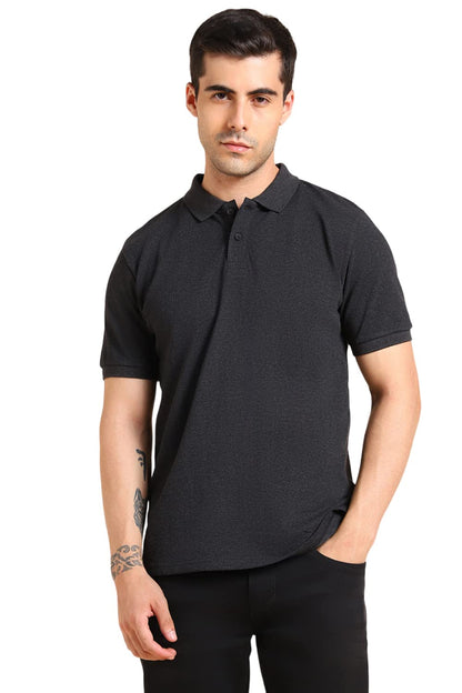Dennis Lingo MenS Slim Fit Grey Solid Polo T-Shirt