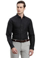 Turtle Men Pure Cotton Regular Fit Dobby Black Formal Shirt