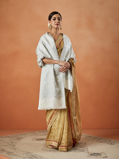Pashmoda Women Gulnari Kaani Wool Blend Stole (Size : 71X203 CM)
