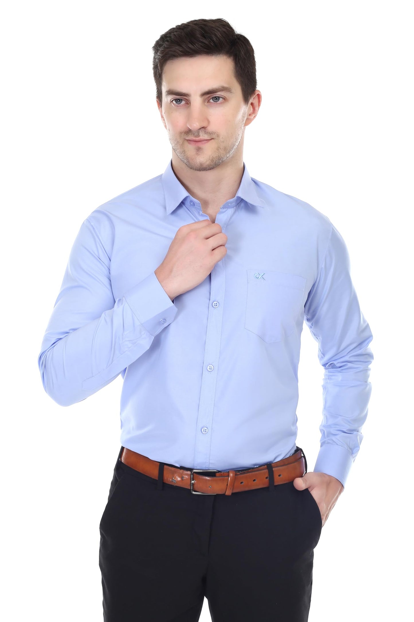 Xjarvis Clifton Men’s Regular Fit Cotton Blend Full Sleeve Shirt with Pocket – Casual & Formal