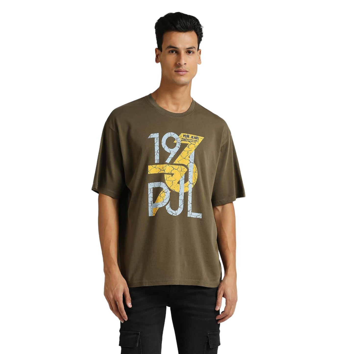 Pepe Jeans MenS Oversized Fit T-Shirt (Pm509677_Military Green