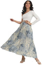 Kzully Crepe WomenS Maxi Skirts Grey-Blue