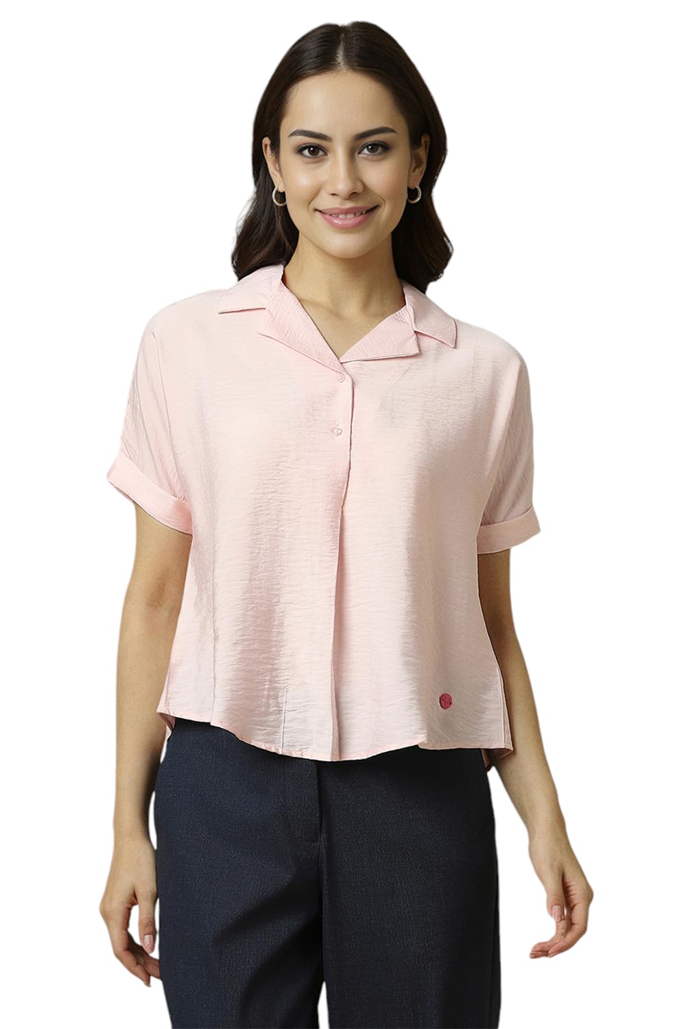 Allen Solly Women Regular Fit Casual Short Sleeve T-Shirt