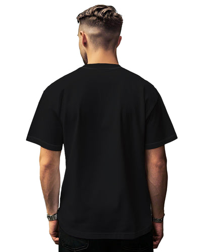Peppyzone Mens Oversized Fit T-Shirt (PZ-OSTArmy112_Black