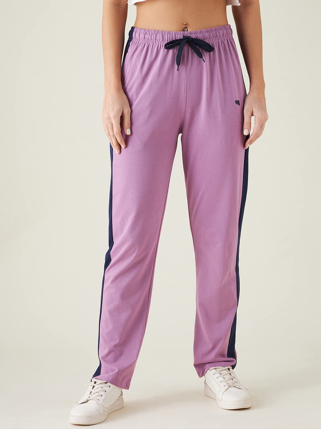 Modeve Striped Women Pink Track Pant
