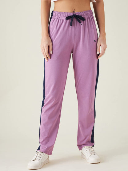 Modeve Striped Women Pink Track Pant