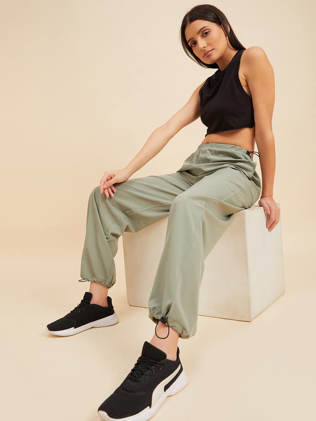 Sweet Dreams Women Solid Cotton Trousers Pista