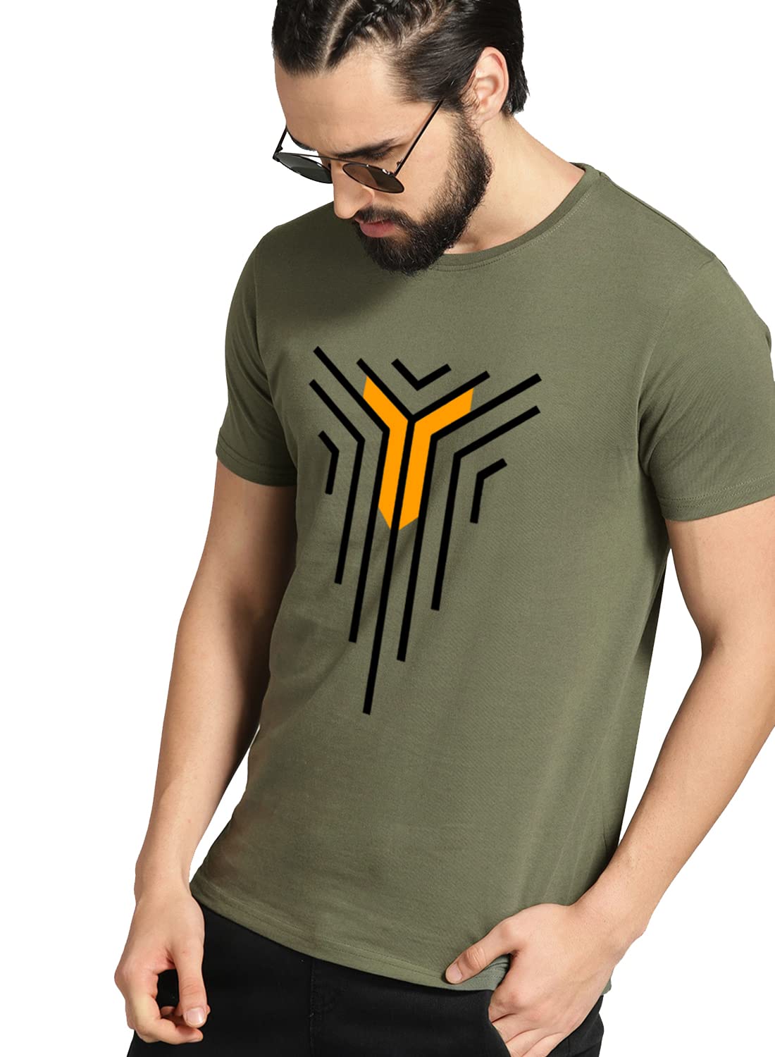ADRO Graphic Design Mens Cotton Printed T-Shirts (R22-M-LNL)