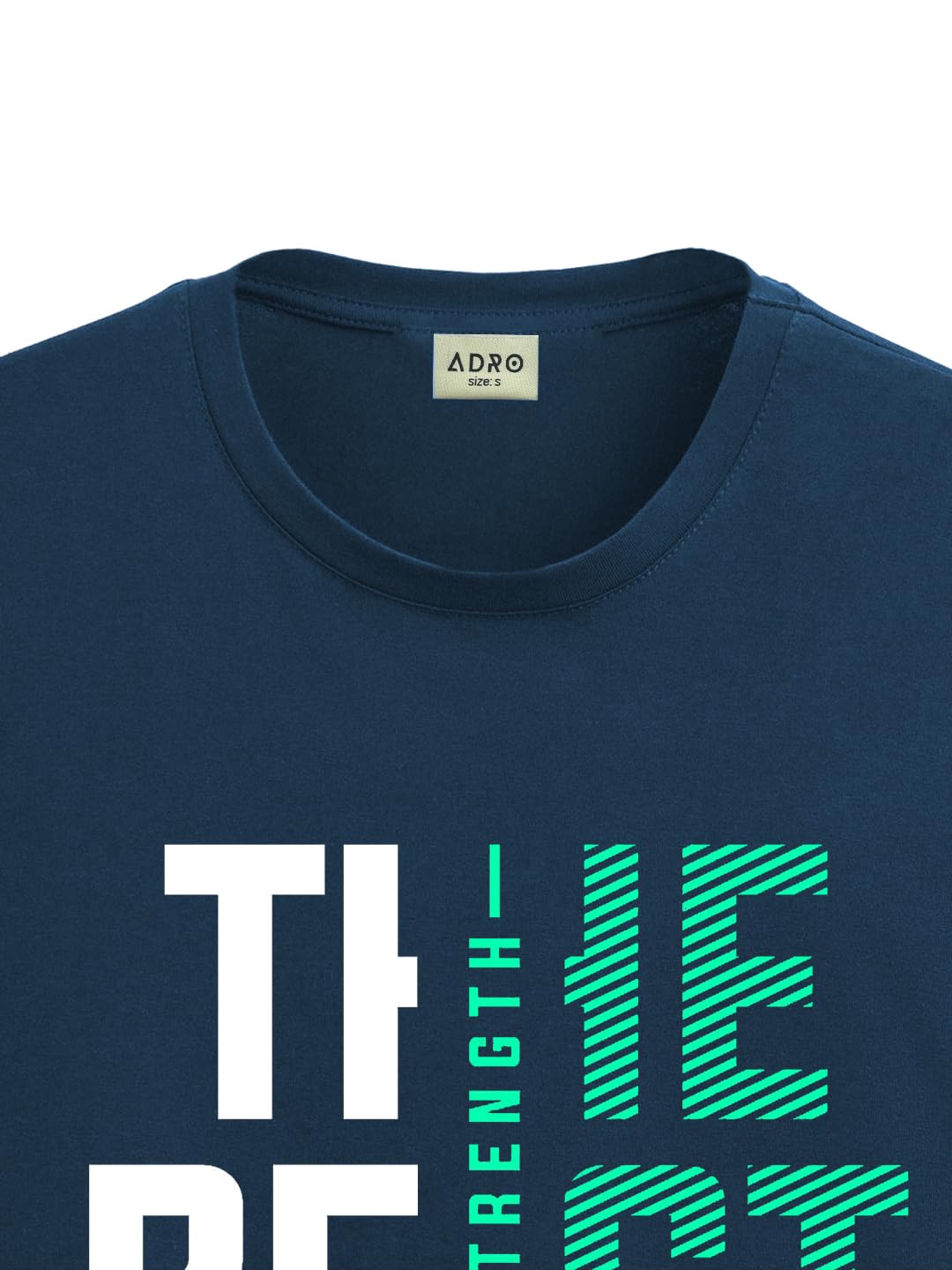ADRO Motivational Quote Printed T-Shirt for Men - 100% Cotton, Regular Fit, Soft Breathable Fabric. (RN23-M-BEST-SB_Teal)