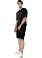 ELLITI Cotton Blend Casual Round Neck Printed T-Shirt and Shorts Set, Mens Pyjama Co-Ord Set, Sleepwear & Loungewear, Summer Ni