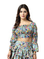 OOMPH! Mini Skirts for Women Blue - msk152