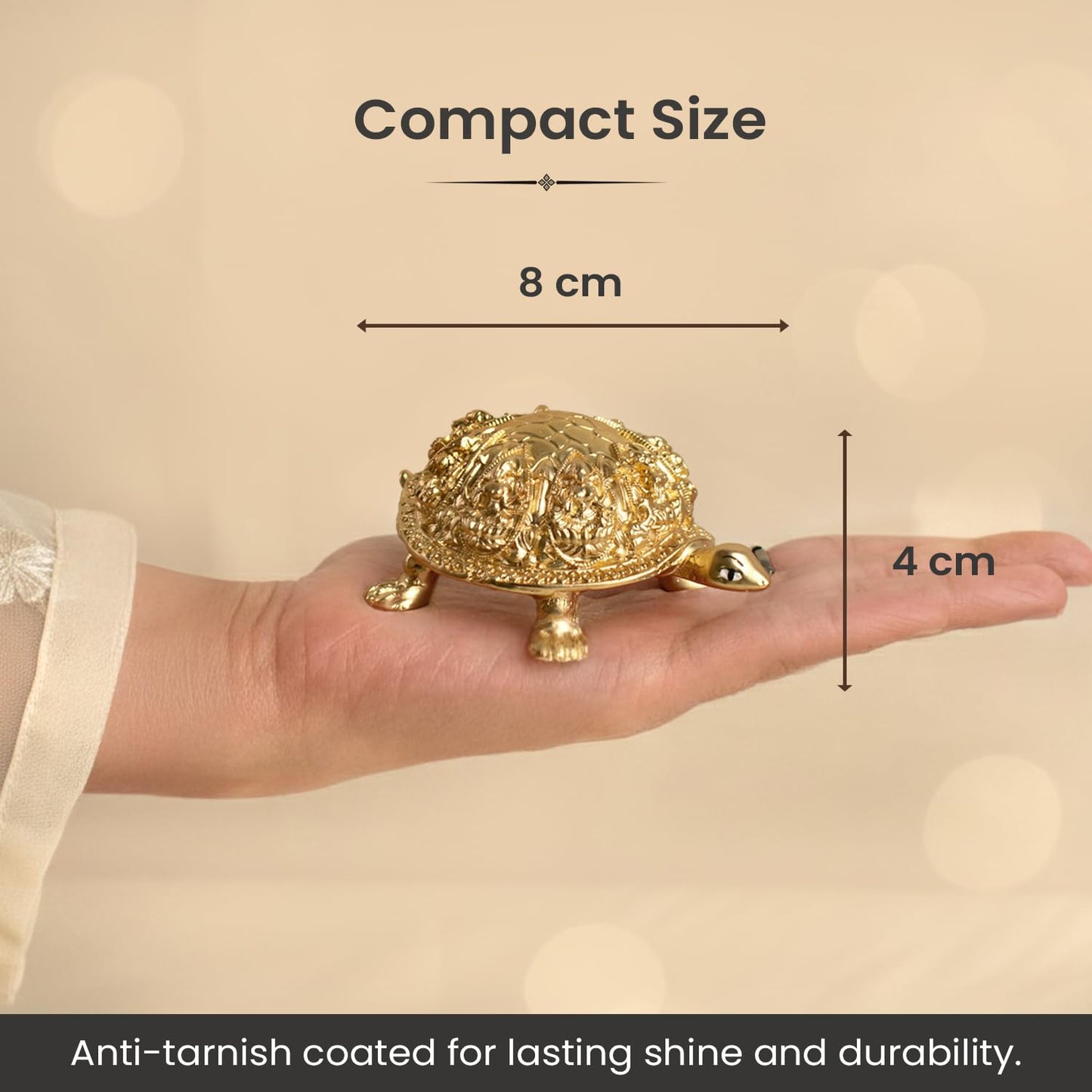 Astrotalk Ashtalakshmi Tortoise Idol | Divine Laxmi Idol Carved Turtle for Wealth, Harmony & Financial Stability | Vastu Tortoise for Good Luck for Home, Pooja Room & Office | Gift for Man & Woman