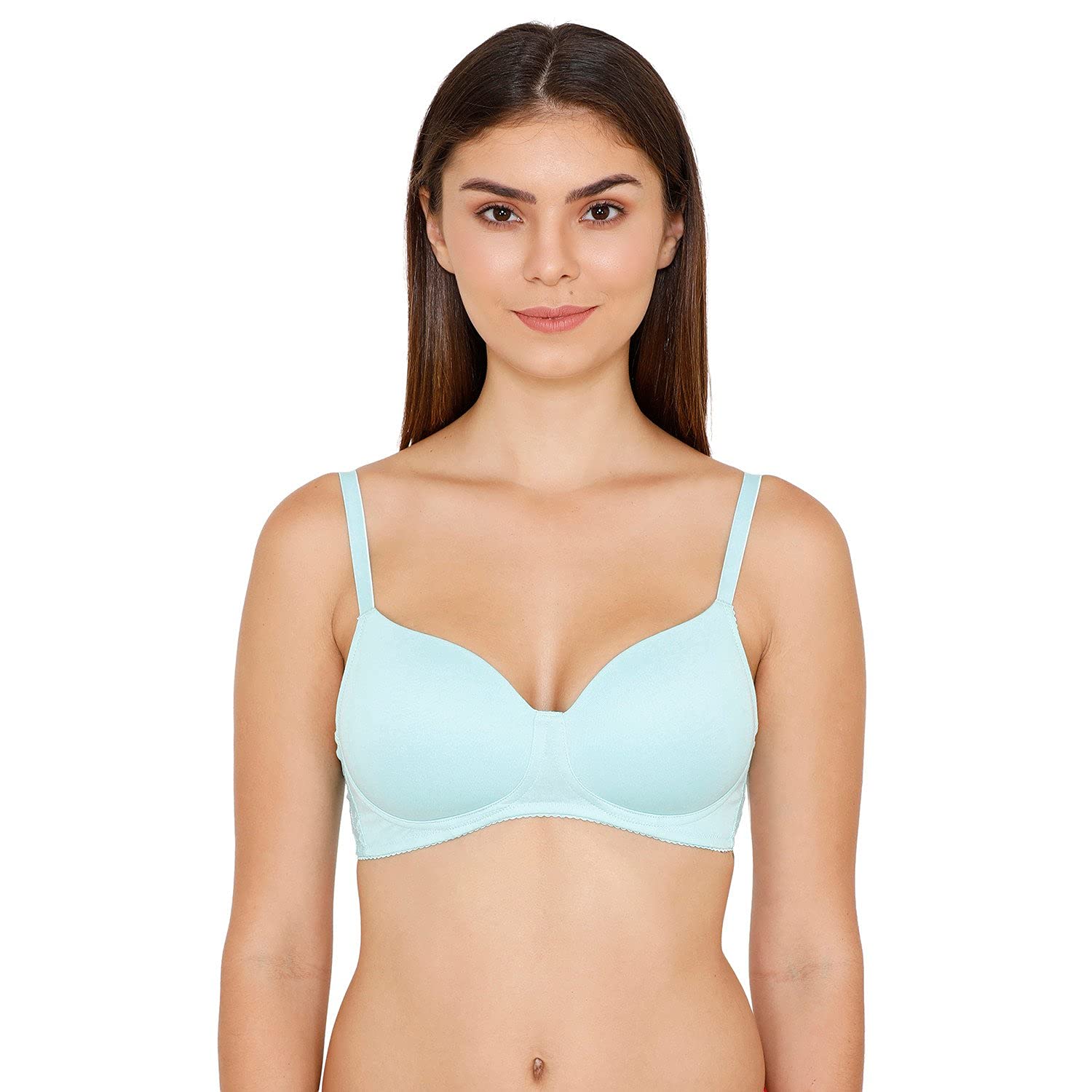 Zivame Womens Rayon Padded Wire Free Regular Bra Red