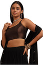 Soch Womens Brown Taffeta Solid Sleeveless Padded Blouse