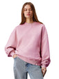 Kotty WomenS Fleece Sweatshirt Solid Pattern With Classic Round Neck(Pink,L)