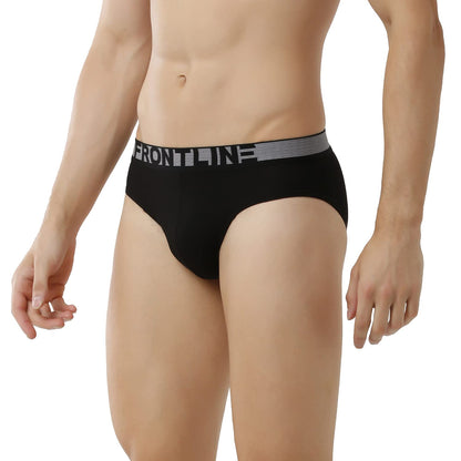 Rupa Modern Regular Solid Frontline Colors Mens Mini Briefs | Soft-Touch Cotton Stretch | Snug Fit | Breathable Fabric | Pack o