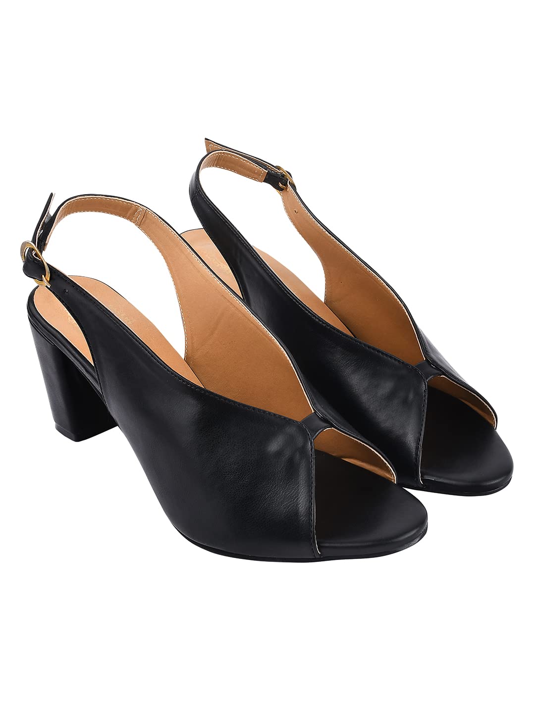 Shoetopia WomenS Block Heel Sandals | Light Weight & Comfortable With Cushioned Footbed | Stylish And Elegant Sandals For Women