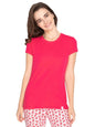 Lyra Women Solid Round Neck Tshirt