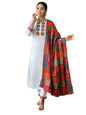 Naixa WomenS Off White Viscose Embroidered Straight Kurta With Viscose Pant And Silk Blend Printed Dupatta Sets (Nx-488-Offwhit