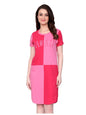 Evolove WomenS Cotton Knee Length Short Night Gown Nighty Dress With Pocket, Super Soft Comfortable (Fuchsia, Sngkcfss23-M5205-