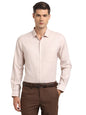 Turtle Men Giza Cotton Beige Checkered Regular Fit Formal Shirt
