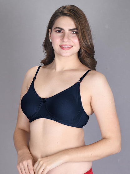 Lux Venus Comfortable Tees Bra With Adjustable Strap Navy